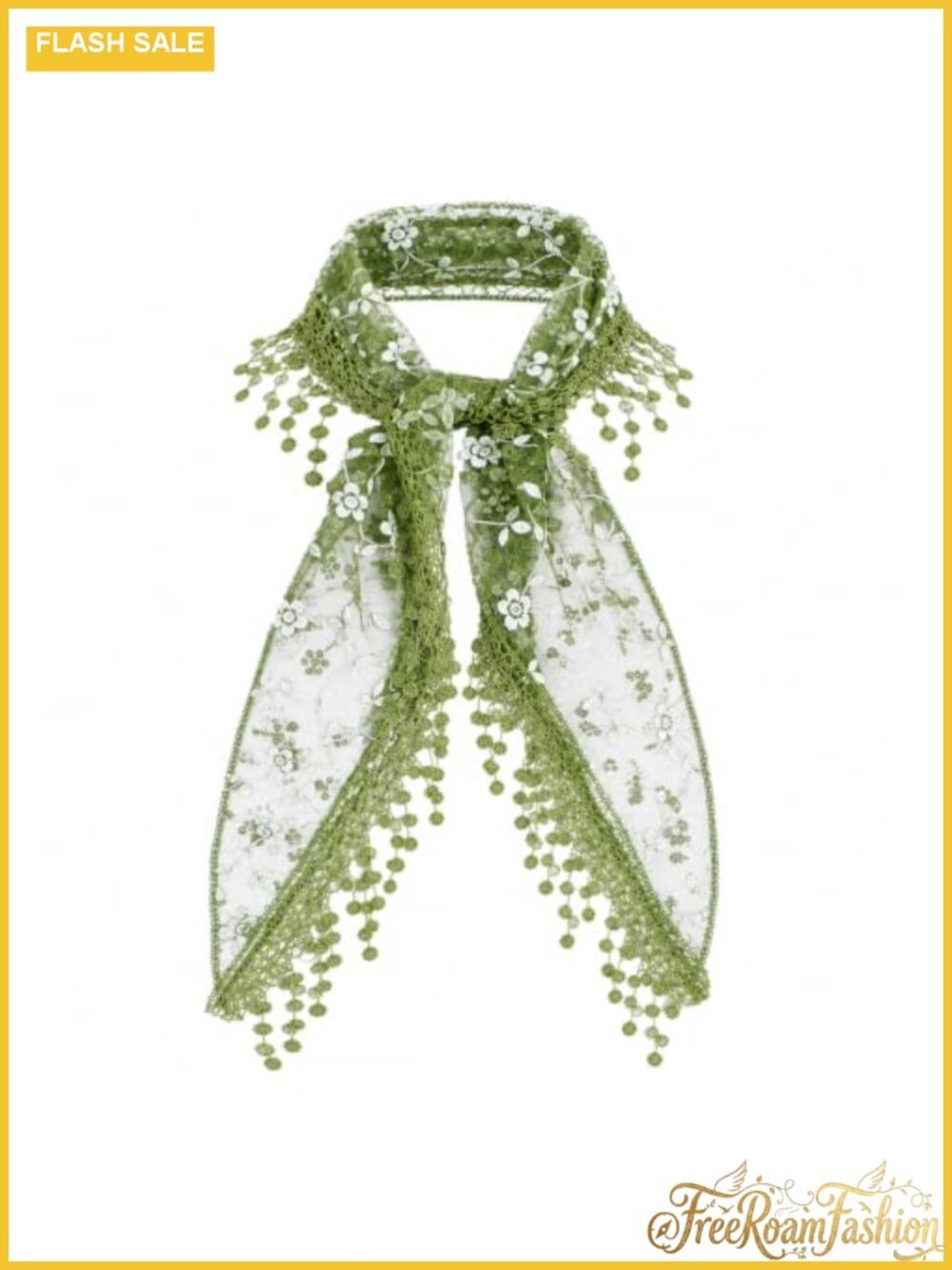 Lace Triangle Shawl Lightweight Leaf Floral Fringe Scarf Wrap